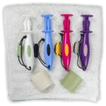 Photo illustrant le pack Famille, avec 4 Dornelle assorties, et au choix, 4 savon argan ou 4 savon olive.